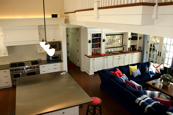 kitchen and living room